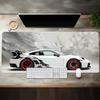 Large White Sports Car Design Mouse Pad Gaming Anti-Slip Rubber Base Extended Desk Mat for Gamer Office Use Computer Accessories