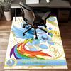 Rainbow Dash Polyester Carpet, Soft Indoor Mat for Office Chair, Living Room, Computer Desk - Decorative Home Office Rug Design