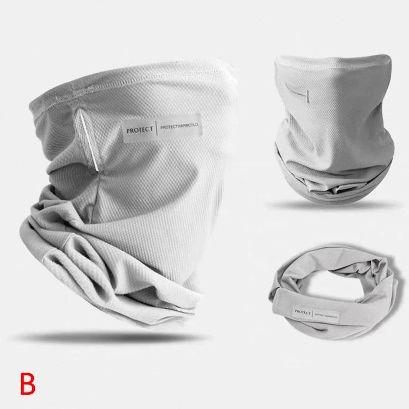 

Summer Multipurpose Meshes Sun Protecting Comfortable Cycling Face Cover for Hiking Fishing Motorcycle Cycling Windproofed светло-серый
