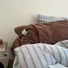 Thickened Milk Fleece Girl'S Heart Simple Stripe Mix And Match Bed Four-Piece Coral Fleece Quilt Cover Bed Sheet 2