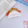 Adorable Double-Layer Cartoon Hamburger Bun Plush Hairpin for Babies