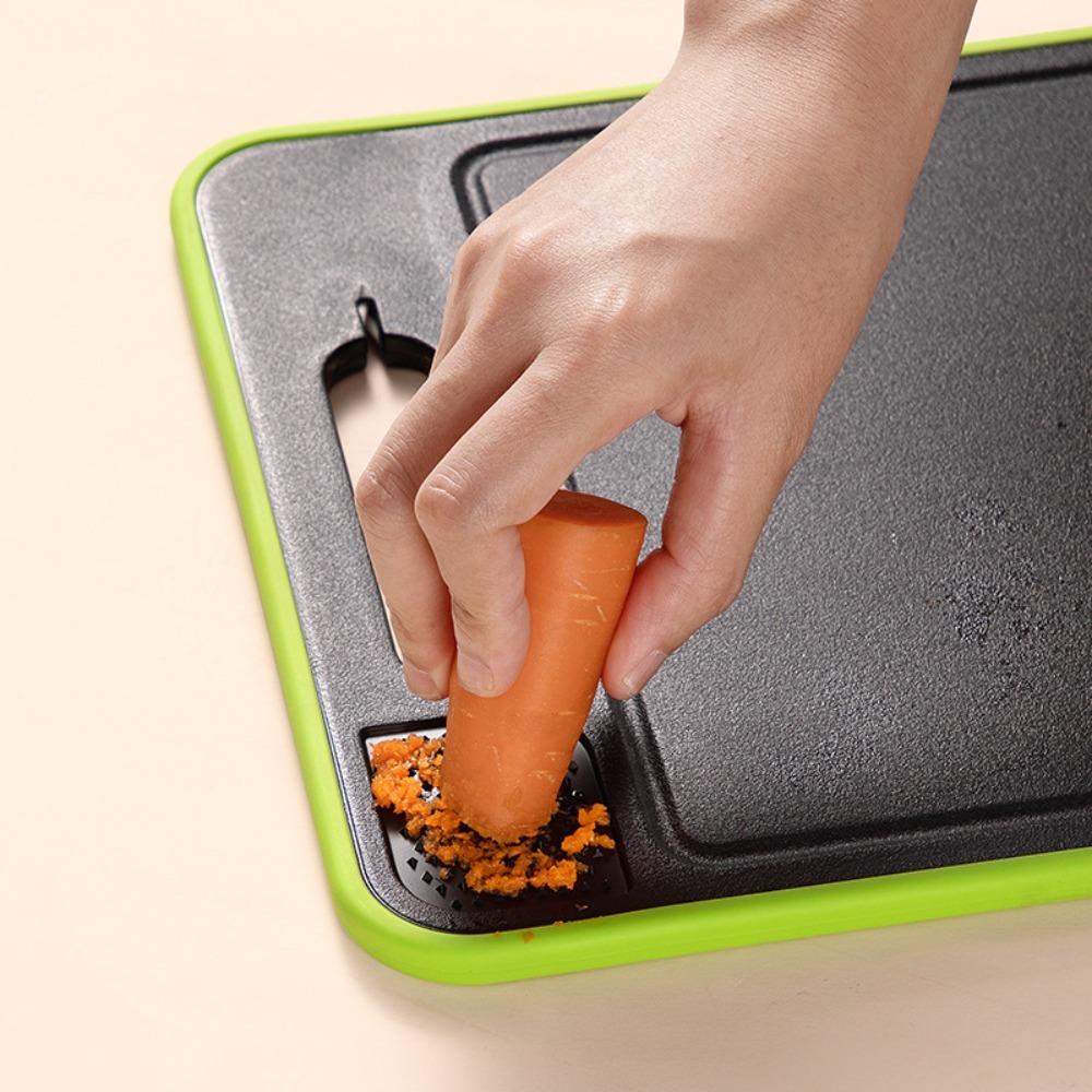 4 in 1 Defrosting Cutting Board Double Sided Rectangular Quick Defrosting Tray with Grater Sharpener Chopping Board Beef