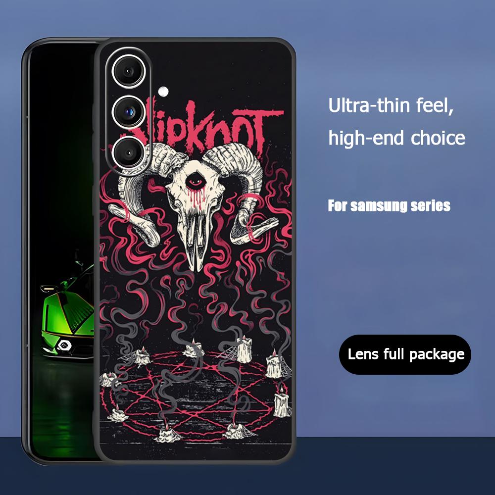 

Популярный чехол для телефона Rock с изображением группы Slipknot для Samsung Galaxy S25 S24 S23 S22 S21 S20 Plus Ultra Note20 Мягкий черный Samsung S22 Ultra