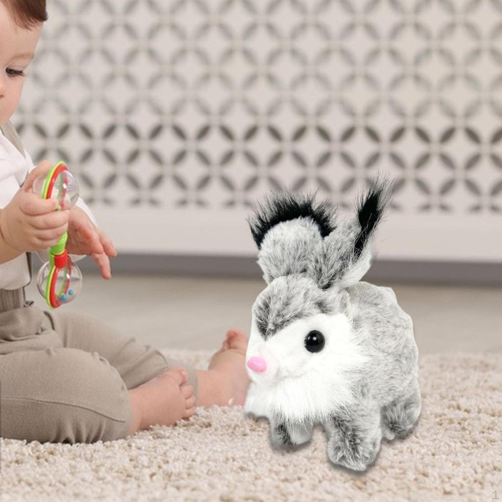 Hase Spielzeug Interaktiv Elektronisch Wackelnde Ohren Animiertes Gehen für Mädchen und Jungen Kinderparty