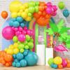 106pcs Tropical Balloon Arch Wreath Set Pink Green Blue Orange Yellow Latex Balloon Hawaii Birthday Baby Shower Pool Party Decor
