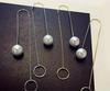 E480 Korean Style Pearl Long Chain Earrings