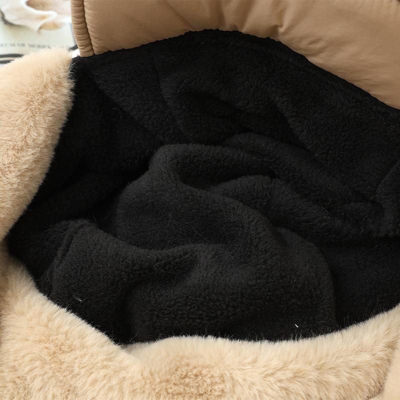 New Winter Retro Plush Lei Feng Hat Outdoor Cycling Windproof and Warm Hat Versatile Plush Northeast Ear Protection Cotton Hat