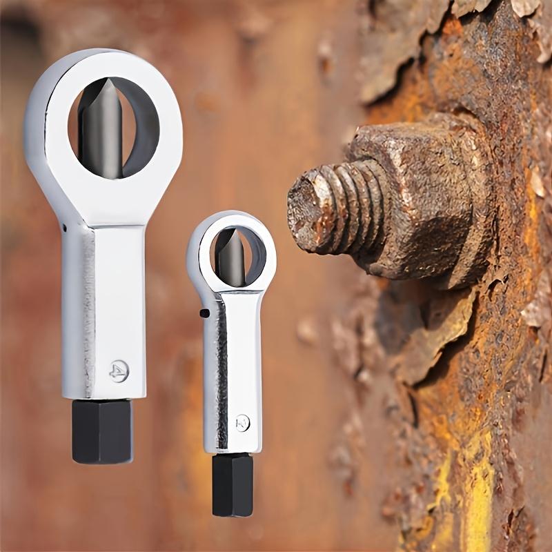 1pc Heavy-Duty Manual Nut Splitter Tool - Durable Metal Nut Breaker with Black Handle & Metal Tip for Easy Car Repair, No Power Needed