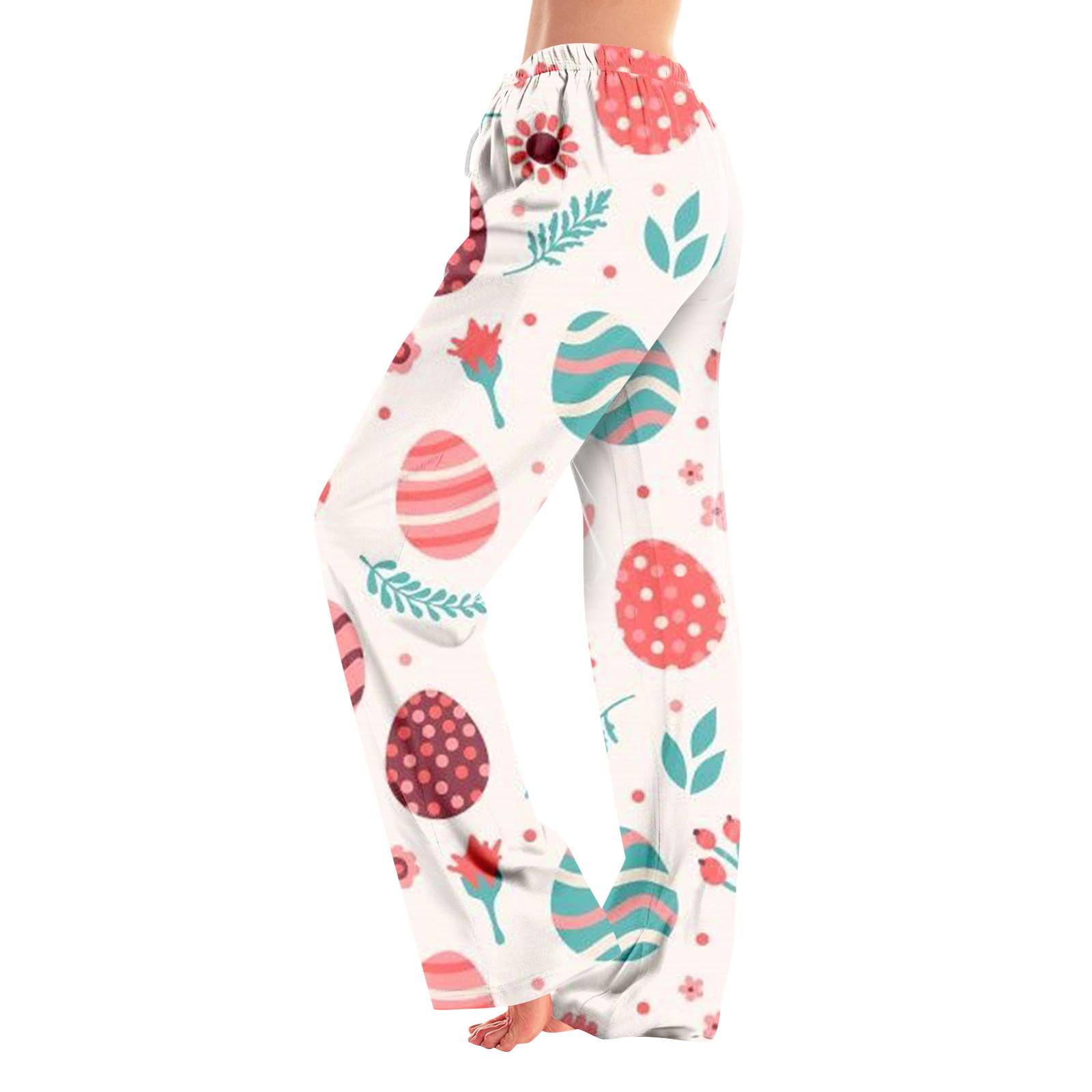 

Женские пижамные штаны, одежда для сна, повседневные брюки с эластичной резинкой на талии, удобные прямые свободные брюки для йоги M бежевый