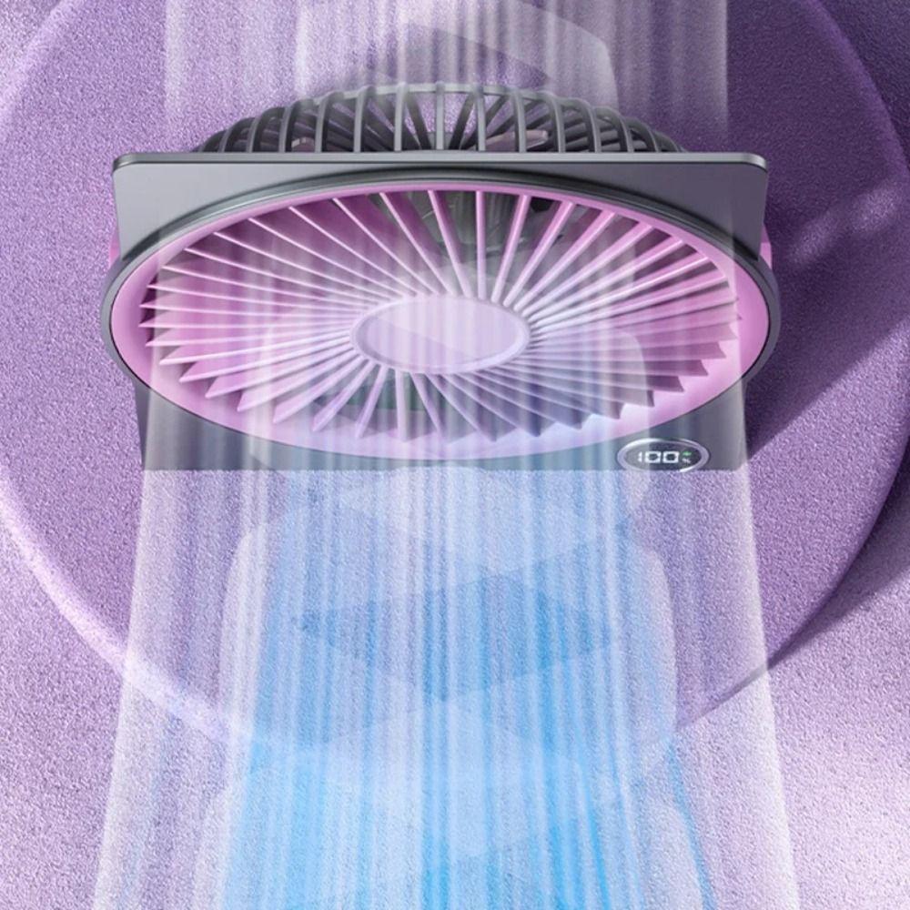 5-Speed Adjustment Portable Desktop Fan Ultra Slim Design Table Air Cooler  Travel