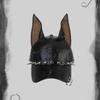 Fashion Punk Doberman Dog Ears Baseball Caps Adjustable PU Leather Rivet Hats y2k Spice Girl Sunshade Hip Hop Hats For Man Women