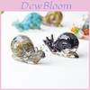 Resin Snail Decor With Natural Crystal For Home Office And Gift Giving