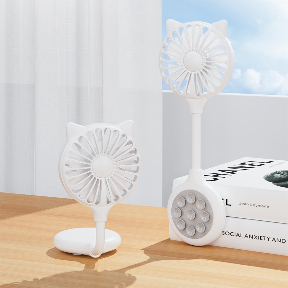 

WangT6 Portable USB Mini Folding Fan with Suction Cup for Home and Outdoor Use T6 Small Fan білий
