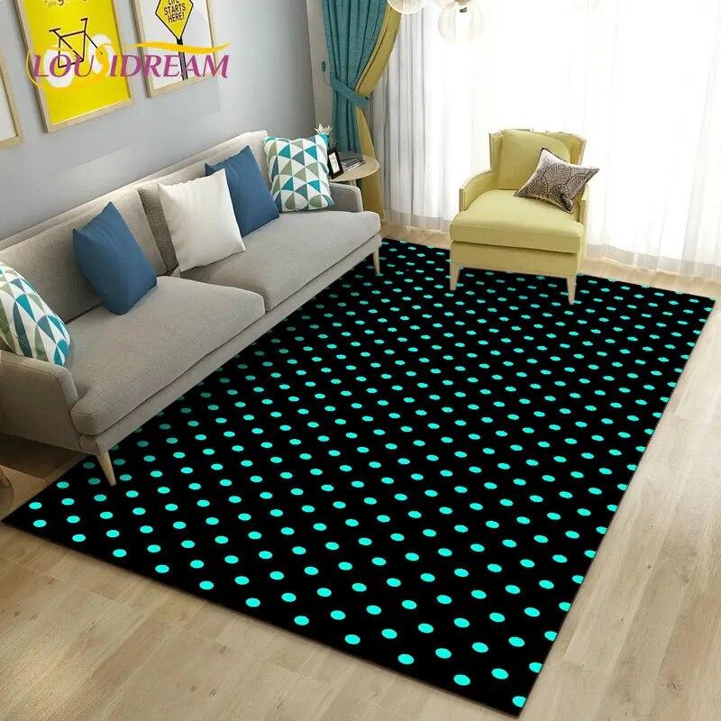 3D Abstract Geometric Optical Area Rug,Carpet Rug for Living Room Bedroom Sofa Doormat Kitchen Decoration,Kid Non-slip Floor Mat