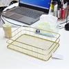 Slim Metal Storage Basket With Steel Mesh Base For Accessories And Small Items