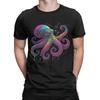 Octopus Colorful Scuba Dive TShirt Beach  100 Cotton TShirts For Couple Hip Hop Casual Tee Shirt Short Sleeve Vintage Tees