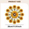 Wall Hanging Clock Decorative Wood Modern Artistic Ornament for Dining Room Housewarming