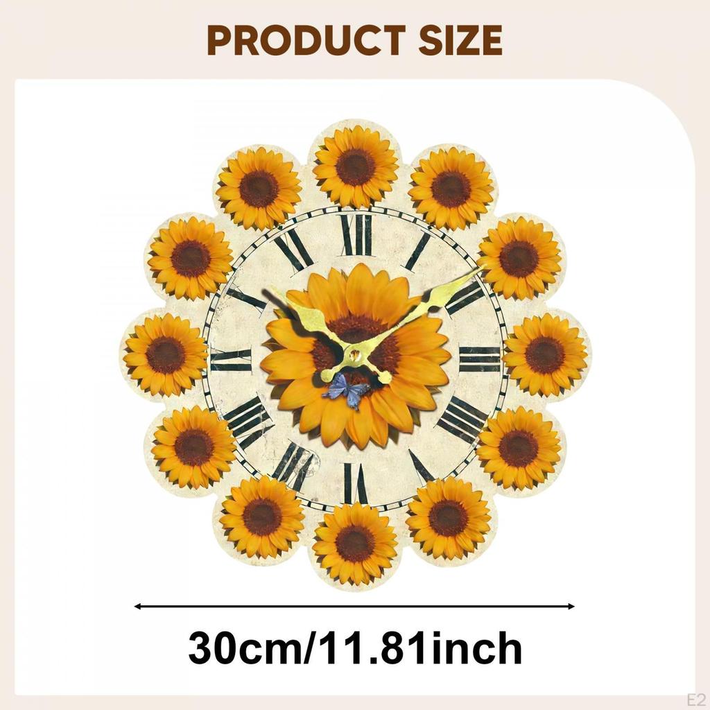 Wall Hanging Clock Decorative Wood Modern Artistic Ornament for Dining Room Housewarming