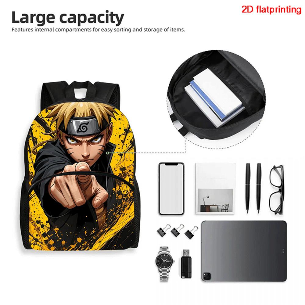 Comic NARUTO 15-inch Lightweight Everyday Backpack Features Adjustable Back Straps Plus Is Suitable For Boys And Girls Aged 5-10