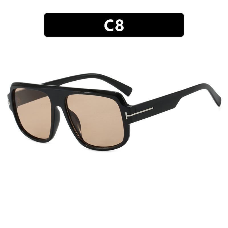 

Женские солнцезащитные очки Т-образные квадратные солнцезащитные очки, модные солнцезащитные очки с большой оправой