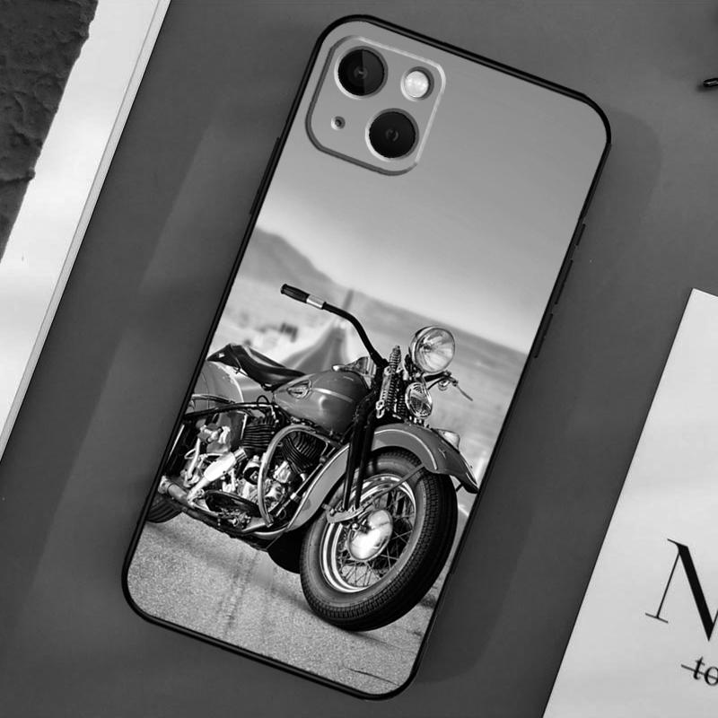 

Vintage Motorcycle Case For iPhone 16 15 14 13 12 11 Pro Max XS X XR Plus 12 13 Mini Cover Shell iPhone 13 mini