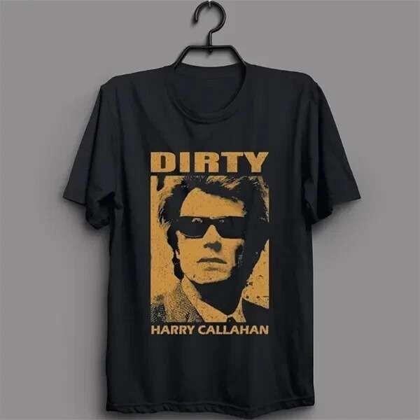 Dirty Harry Callahan Clint Eastwood 70s Movie Unisex T-shirt Holiday Gift Tee S разноцветный