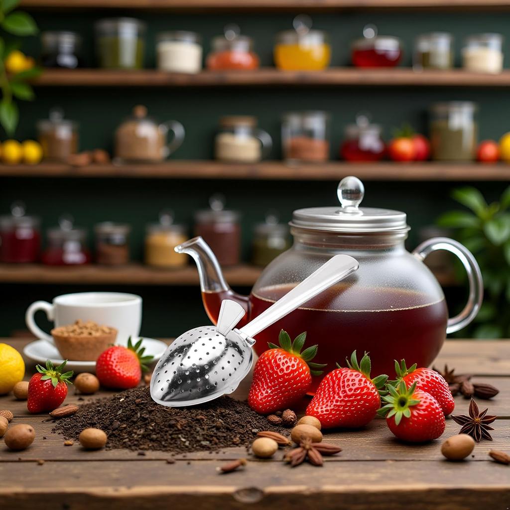 1pc Silver Stainless Steel Tea Infuser Strainer Spoon Loose Leaf Filter Herbs Spice NEW!Tea Strainers and Filters About 15cm in length