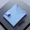 Men's Plus Size V-Neck Wool Sweater - 2023 Autumn/Winter Long Sleeve Knit Pullover