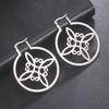 LIKGREAT Witch Knot Earring Women Earrings Stainless Steel Celtics Knot Hoop Earrings Witchcraft Protection Amulet Jewelry Gift
