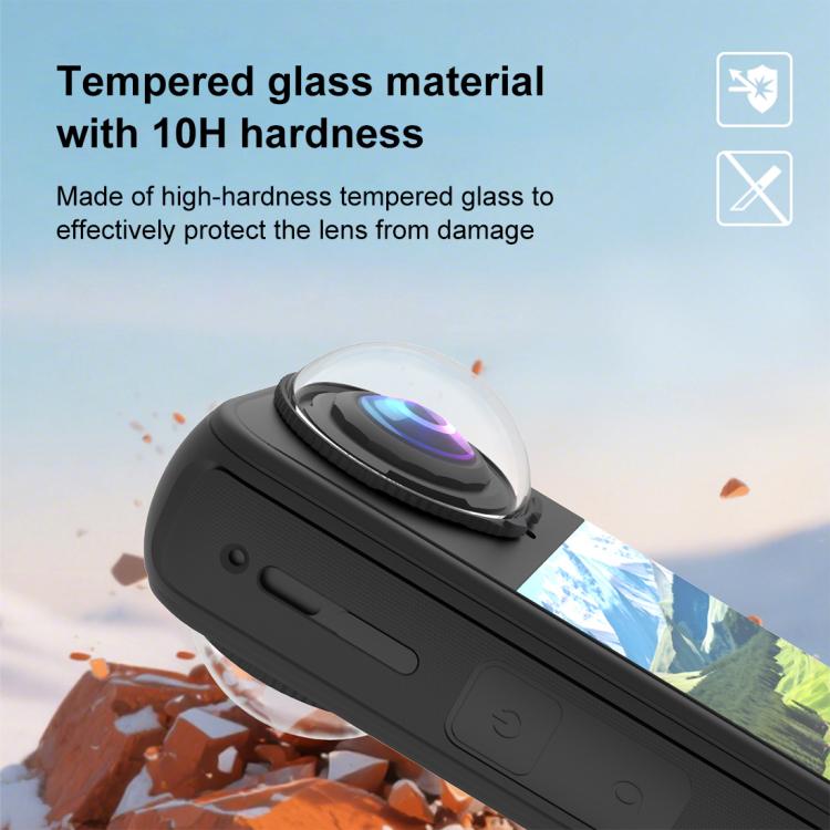 For Insta360 X4 Air PULUZ Rotation Optical Glass Lens Guard  Protective Cover (Transparent)