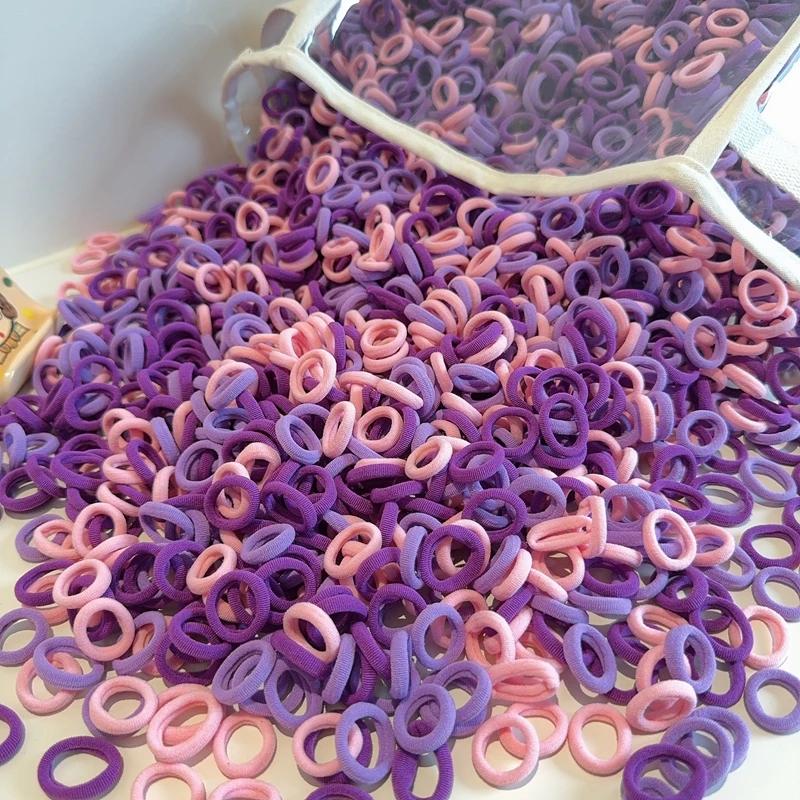 20/50/100Pcs Colorful Basic Nylon Ealstic Hair Ties for Girls Ponytail Hold Scrunchie Rubber Band Kid Fashion Hair Accessories