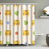 Adorable Animal Print Shower Curtain For Kids Bathrooms Tiger Head Design With Leaves And Flowers In Multicolored Pattern