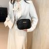Trendy Simple Solid Color Small Round Bag Fashionable Chic Crossbody For Women