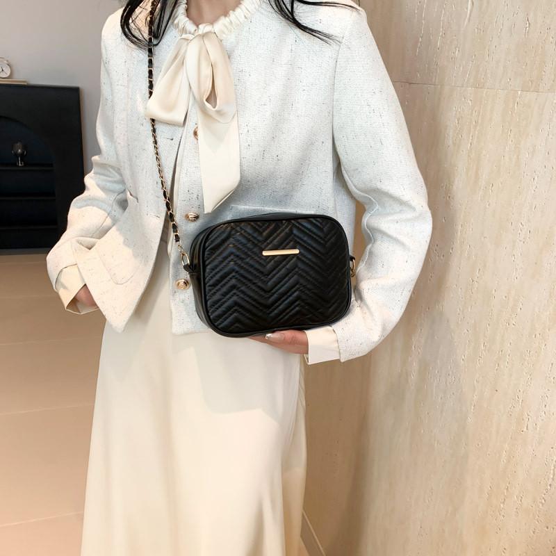 Trendy Simple Solid Color Small Round Bag Fashionable Chic Crossbody For Women