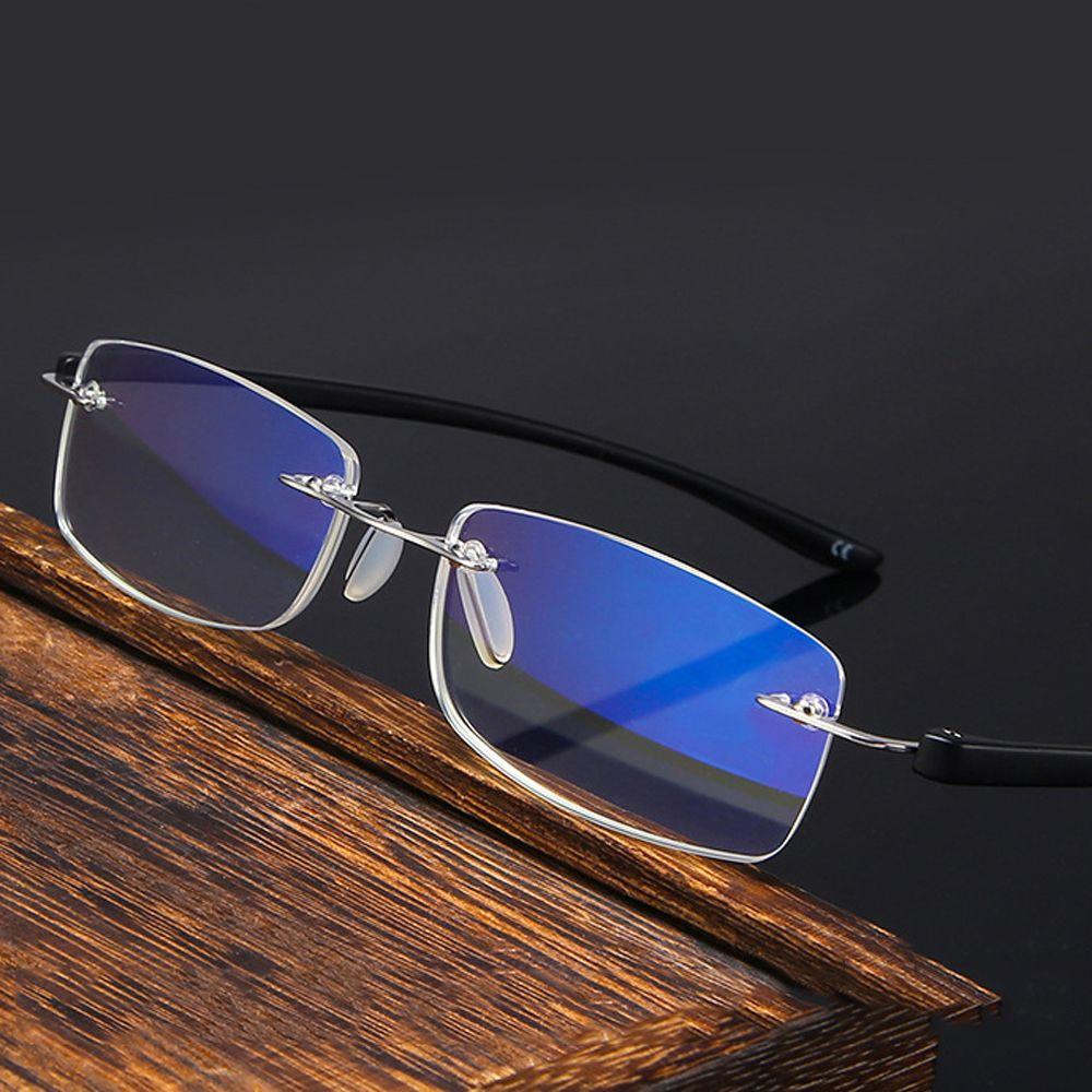 Blålysblokkerende lesebriller Rammeløse hyperopi-briller Presbyopi-briller Databriller