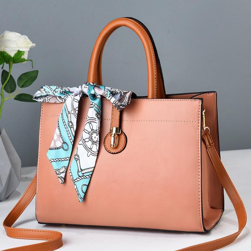 Fashion Women's Bag Large Capacity Messenger Mother Model Solid Color Simple Texture Small Bag