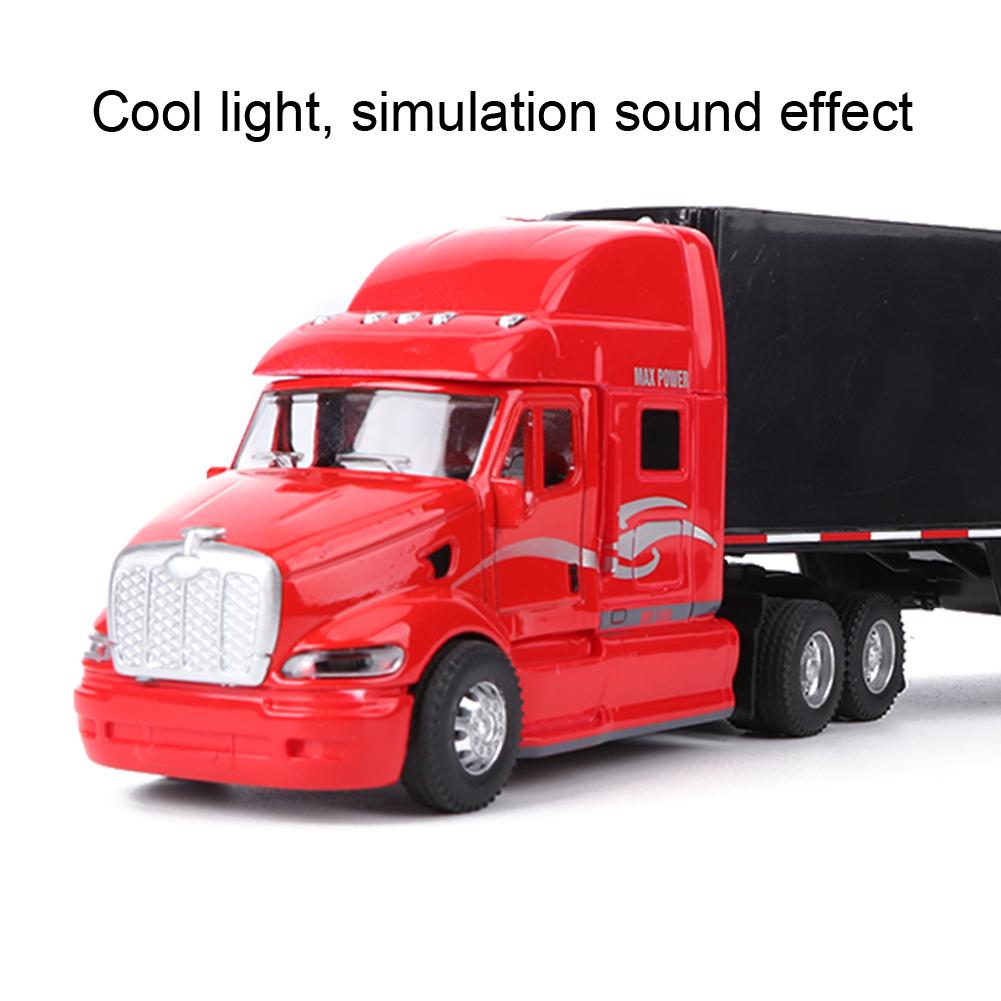 1:48 34.5CM Alloy Truck Model Simulation Light Sound Effect Pull Back Vehicles Toy