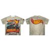 Meichao Street Ripped Short Sleeve Men'S And Women'S Same Car Printing Loose Casual Crew Neck T-Shirt