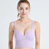 Sports underwear women's shockproof and anti-sagging gathering fitness cup integrated beauty back yoga vest wholesale