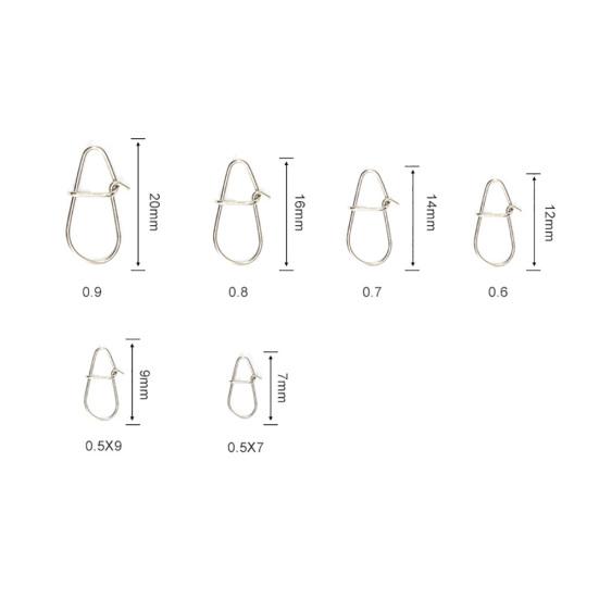 MUQZI სპორტული აქსესუარი 100 ცალი უჟანგავი ფოლადის კაკვები სწრაფი დაჭერის კლიპები საკეტის კონექტორები თევზაობის ხელსაწყო