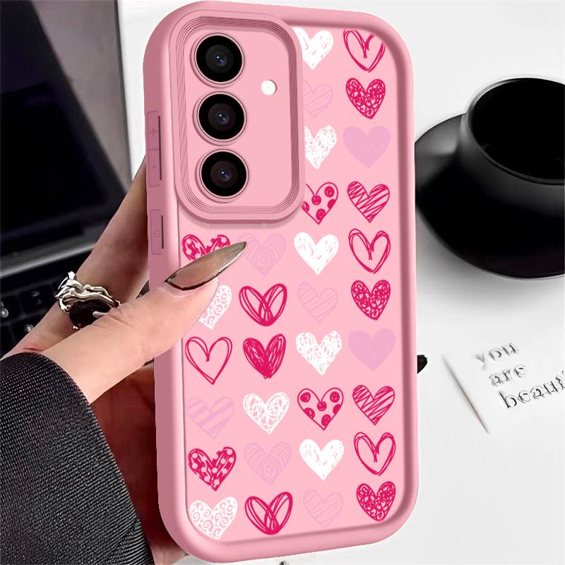 

Красочный чехол для телефона Love Heart для Samsung S25 S24 S22 Ultra Plus S23 S21 S20 Fe A55 A54 A53 A52 A35 A15 5g противоударный силиконовый мягкий чехол Samsung S20 FE