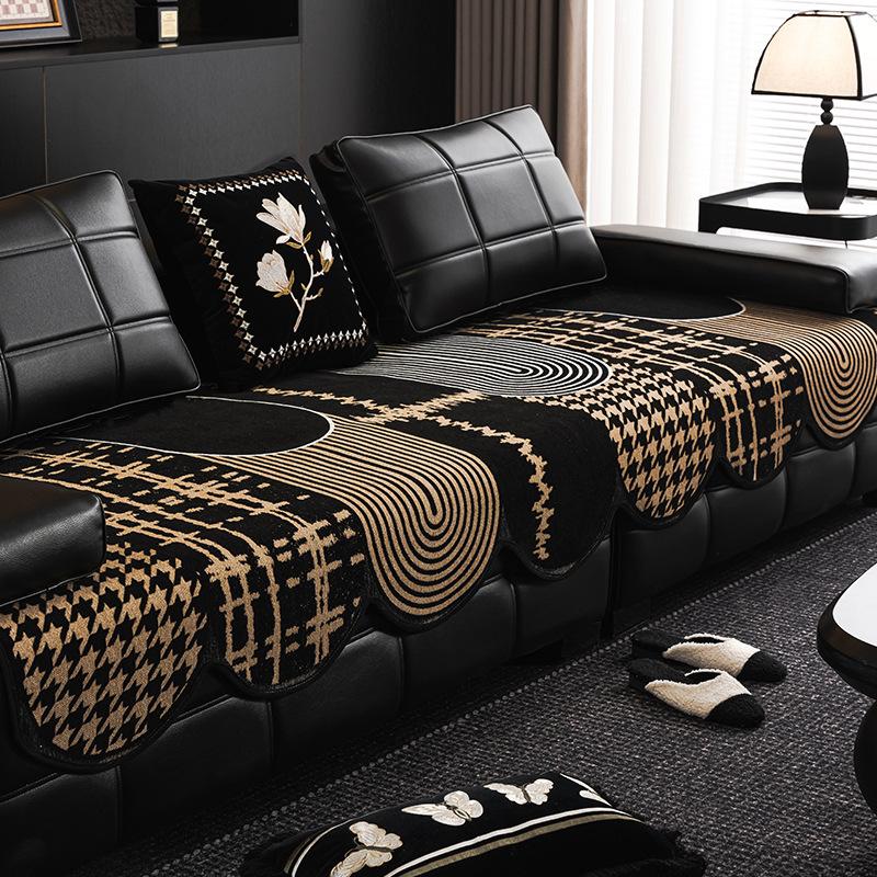 2025 neues formspezielles Sofakissen einteilige gerade Reihe rutschfestes Sofasitzkissen Vier-Jahreszeiten universelles Sofabezugtuch