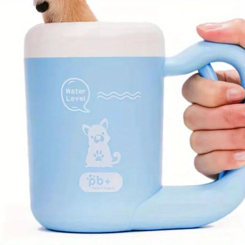 

Portable Pet Paw Cleaner Cup Soft Silicone Dog Paw Washer Quick Clean Tool for Dirty Paws Outdoor Use небесно-голубой