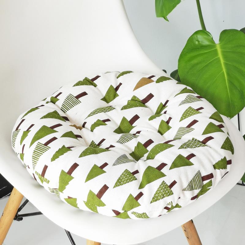 Coarse Cloth Round Style Cotton and Linen Style Seat Cushion Home Circular Cushion Japanese Style Futon Cushion Decoration