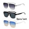 3Pcs/set Vintage Square Sunglasses Women Men Rectangle Sun Glasses Female Oval Eyewear  for Male Female Eyeglasses