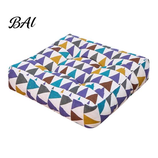 Comfortable Floor Pillow for Tatami Modern Stylish Chair Cushion, Ultra Soft Square Geometric or Thickened Pad Hard Chairs Plant Prints, 15.75"x15.75"