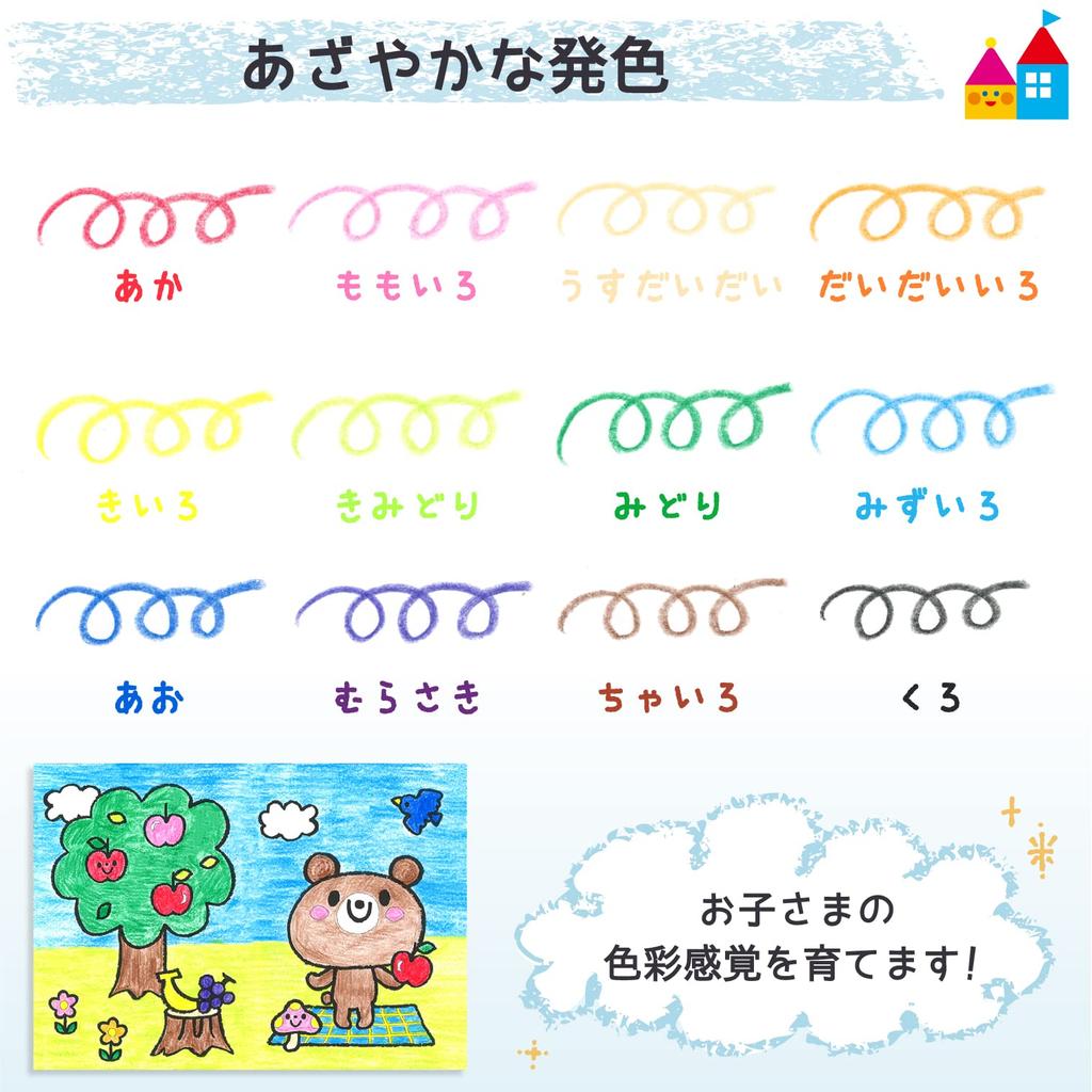 SAKURA Sakura Crepas Triangular Coupie Pencil 12 Colors FYL12