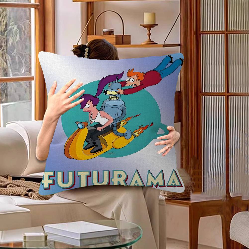 Animated Futuramas 45*45cm Cushion Cover Pillow Cover Decor Pillowcase Home Pillowcase for Couch Pillow