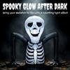 Inflatable Ground Crawling Skeleton, Scary Halloween Decoration with Built-in LED Lights for Indoor Outdoor Decor