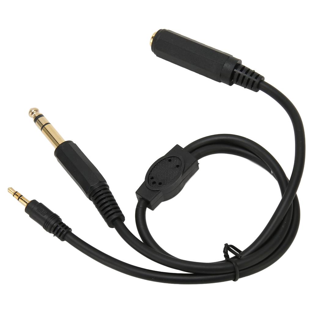 6.35mm Female to 6.35mm Male and 3.5mm Male Cable 14 Inch Female Jack to 14 Inch 18 Inch Male